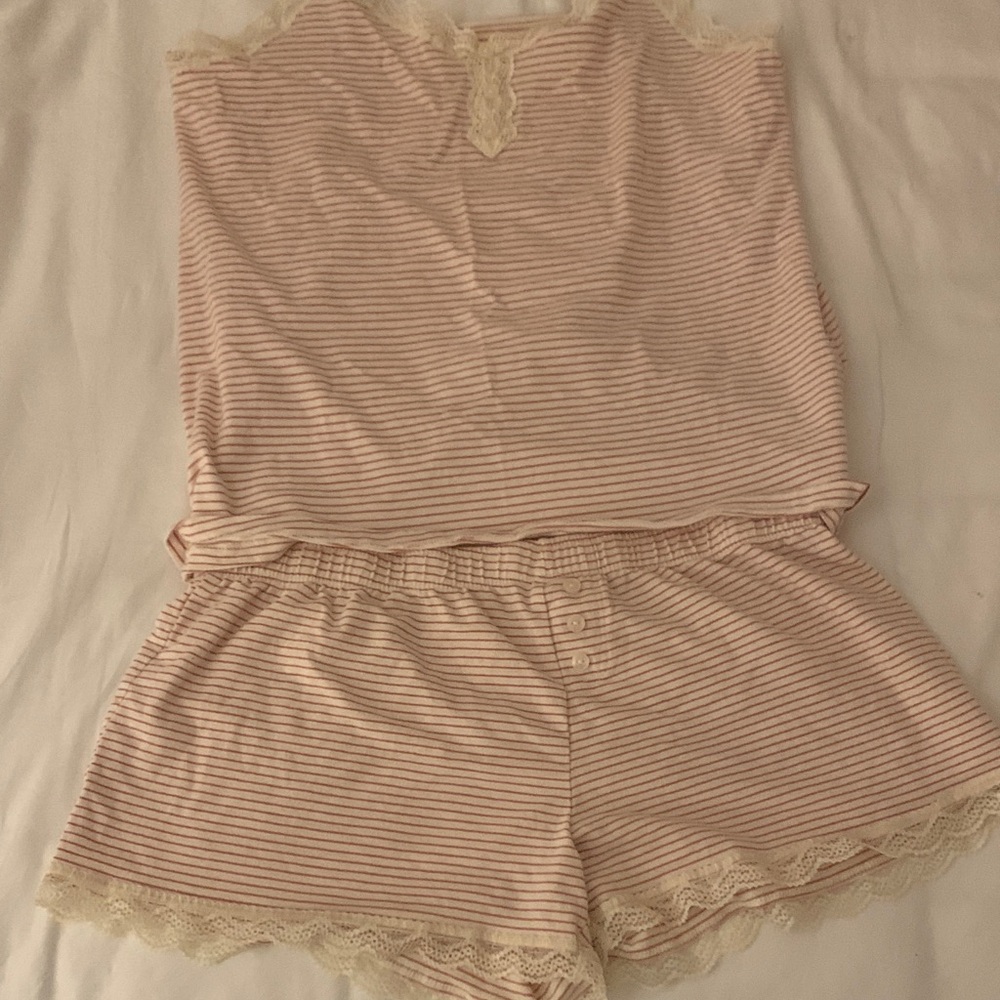 NWOT - Primark Striped Cotton Cami and Shorts PJ Set